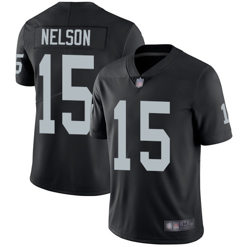 Men Oakland Raiders Limited Black J J Nelson Home Jersey NFL Football 15 Vapor Untouchable Jersey